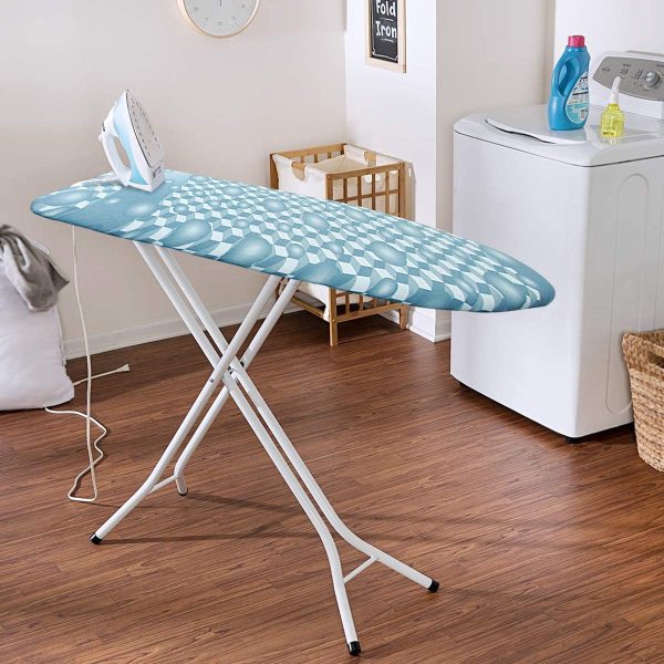 Dalykate 15x54 Ironing Board Cover and Pad with Scorch and Stain Resistant Thick Padding Elastic Standard Ironing Board Covers Replacement 4 Fasteners and Protective Scorch Mesh Cloth - Image 2