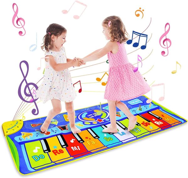 LEADSTAR Musical Mat, Keyboard Electronic Music Carpet, Collapsible Piano Mat for Kids，Touch Play Learning Singing Blanket for Children Baby Early Education Toys - 51.2*18.9 in - Image 4