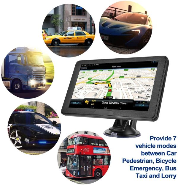 2022 GPS Navigation for Car Truck 7 inch Touch Screen Vehicle GPS Speeding Alert Lorry LGV Navigation System with Speedometer Lifetime Free Map Update of Canada United States Mexico - Image 5