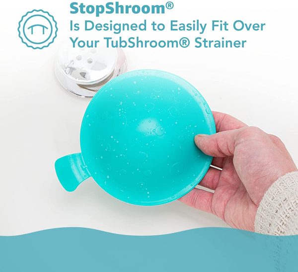 StopShroom STBLU232 Universal Stopper Plug Cover for Bathtub, Bathroom and Kitchen Drains, Aqua - Image 8