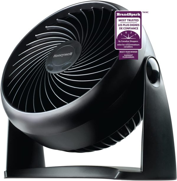 Honeywell HT900C 7" TurboForce?? Table Fan, Air Circulator, Black, with 90 Degree Head Pivot, Energy Saving, 3 Speed Settings - Image 5