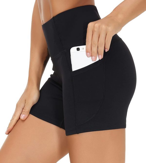 THE GYM PEOPLE High Waist Women’s Running Shorts with Side Pockets Tummy Control Workout Athletic Yoga Shorts - Image 7