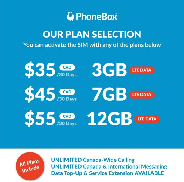 Canadian Prepaid SIM Card | Choose from 3GB, 7GB or 12 GB | No Contracts - Image 2