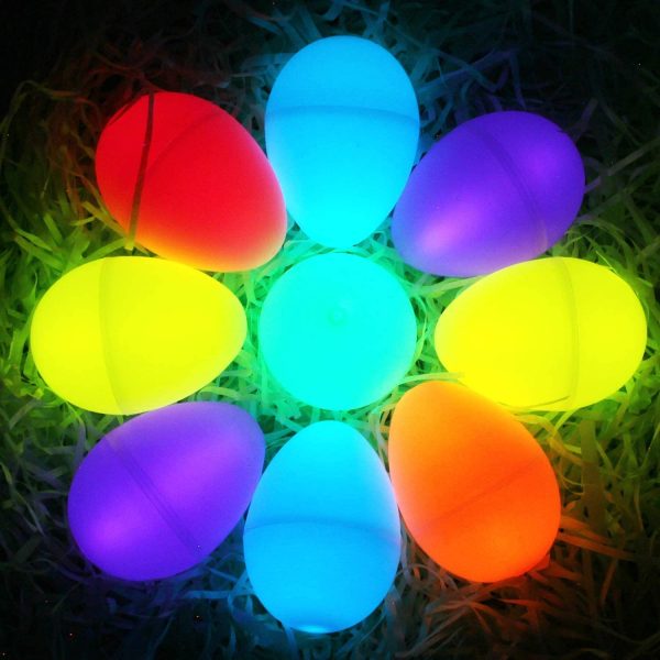 144 Easter Glow Eggs with 288 Mini Glow Sticks for Kids Glow-in-The-Dark Easter Basket Stuffers Fillers Gift, Easter Eggs Hunt Game Party Favors Classroom Decorations Supplies - Image 9