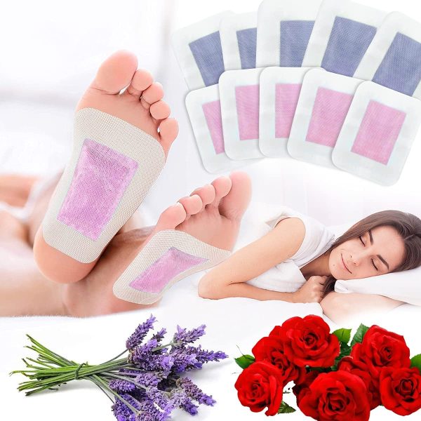 Detox Foot Patch Health Care ??2-in-1 Aroma All-Natural Bamboo Detox Foot Pads to Remove Body Toxins??10 PCS Lavender + 10 PCS Rose?? - Image 4