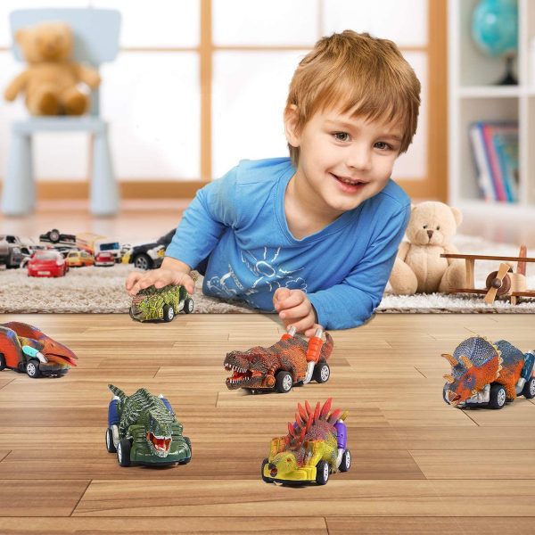 Boys Gifts Age 3-9, Wiki Dinosaur Toys Pull Back Cars for Toddlers Age 3-9 Dinosaurs for Toddlers Toys for 3-9 Year Old Boys Birthday Party Gift Educational Toys for 3-9 Year Girls - Image 7