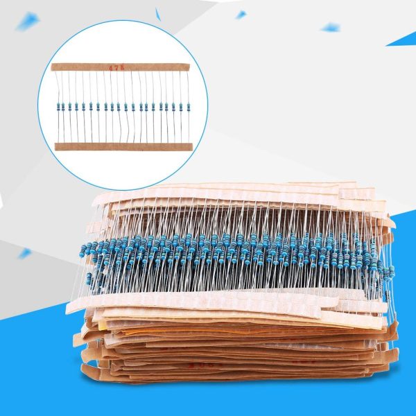 1280pcs 1/4W 64 Values 1-10M ohm Resistors Assortment High Precision Stable Metal Film Components Kit Set - Image 7