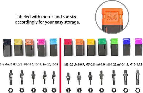 17" 440mm M3 M4 M5,m6,m8,m10 M12, 10-24, 1/4-20 , 5/16-18,3/8-10 ,Hand Riveter Rivet Gun, Riveting Tools with Nut Setting System M3-m12 Bt607 - Image 2