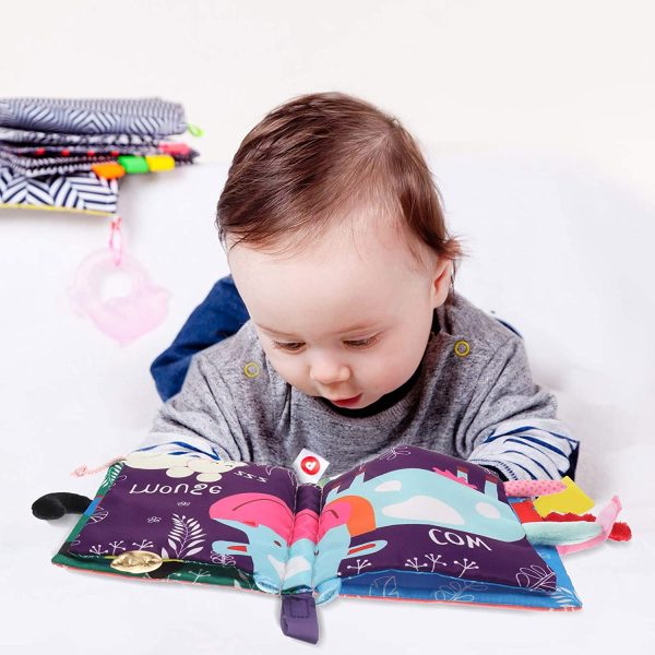 Taicanon Baby's First Soft Book, Nontoxic Fabric Baby Cloth Books with Rustling Sound for Newborns Infants Toddlers, Farm Style Soft Book - Image 3