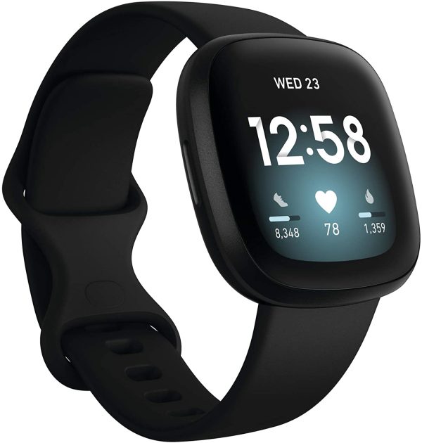 Fitbit Versa 3 Health & Fitness Smartwatch with GPS, 24/7 Heart Rate, Alexa Built-in, 6+ Days Battery, Black/Black Aluminum, One Size (S & L Bands Included) - Image 5