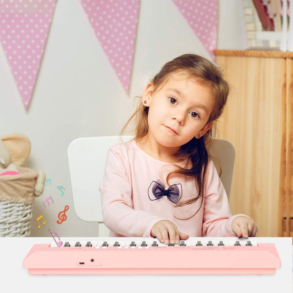 M SANMERSEN Kids Piano Keyboard, Multifunctional 37 Keys Music Piano Keyboard for Kids Portable Piano Electronic Keyboard Educational Piano Toy Birthday for Kids Girls Over 3 Years - Image 9