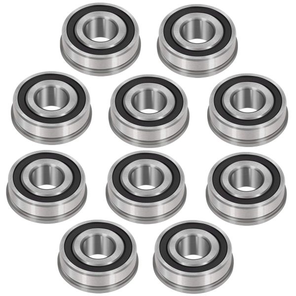 Bonbo 10Pcs Flanged Ball Bearings ID 3/4" x OD 1-3/8" for Lawn Mower, Wheelbarrows, Carts, Hand Trucks Wheel Alternative to 532009040, AM118315, AM127304, 10513, 251210 Etc, Deep Groove Ball Bearing - Image 7