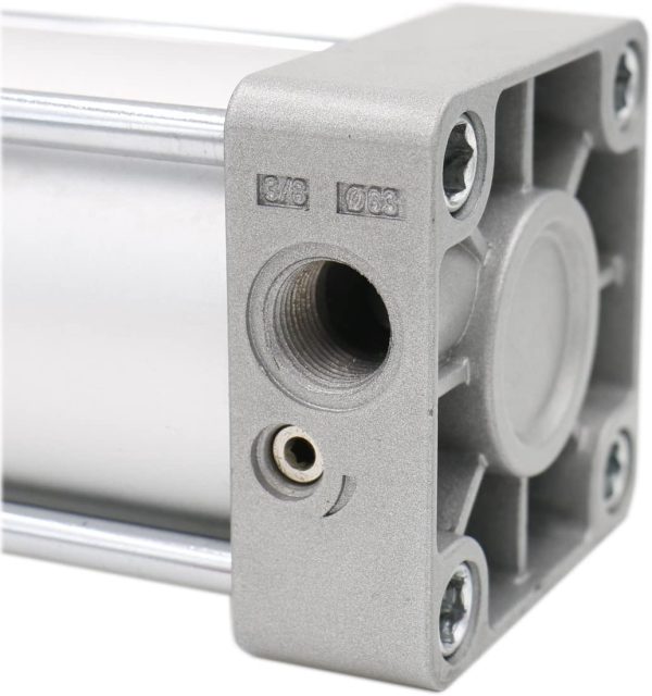 Baomain Pneumatic Air Cylinder SC 63 x 400 PT 3/8, Bore: 2 1/2 inch, Stroke: 16 inch, Screwed Piston Rod Dual Action - Image 2