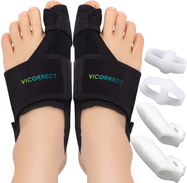 Vicorrect Bunion Corrector & Bunion Toe Separators, Orthopedic Bunion Splint for Big Toe Pain Relief and Toe Straightening, Hallux Valgus Brace for Day/Night Support - Image 7