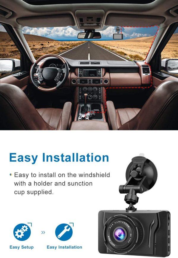 Dash Cam for Cars 1080P FHD Car Dash Camera  2022 New Version Car Camera Recorder 3.2Inch Screen Dashboard Camera with 170??Wide Angle, Super Night Version, WDR, Loop Recording, Parking Monitor - Image 4