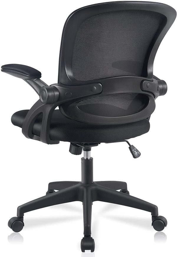 Office Chair,  Ergonomic Desk Chair with Lumbar Support and Adjustable Height Swivel Computer Chair with Flip-up Arms for Conference Room - Image 2