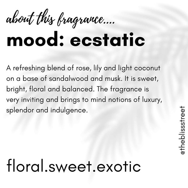 Mood: Ecstatic | Highly Scented Soy Wax Candle | Fragrance Notes: Rose.Lily.Coconut.Sandalwood.Amber | 7 oz. | Burn time 45-50 hours | Non-Toxic | Handmade | Made With All-natural Soy Wax - Image 5