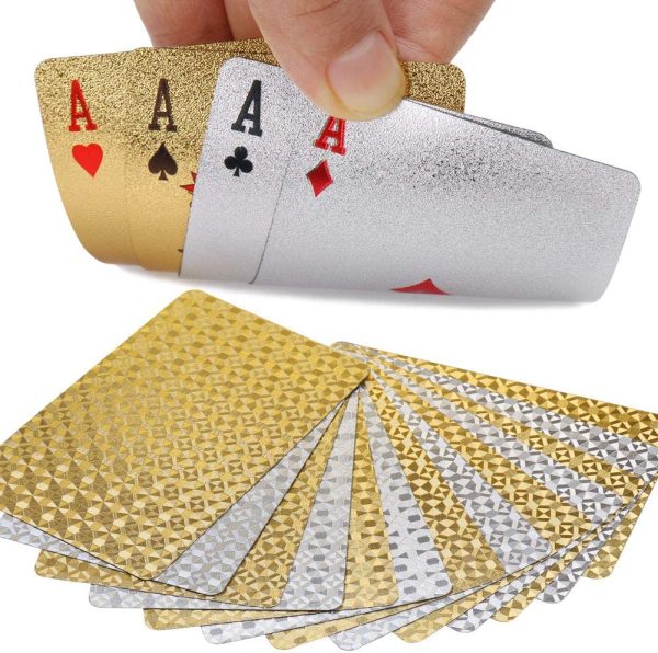 Joyoldelf 2 Decks of Playing Cards, 24K Foil Waterproof Poker with Gift Box ??Classic Magic Tricks Tool for Party and Game - Image 4