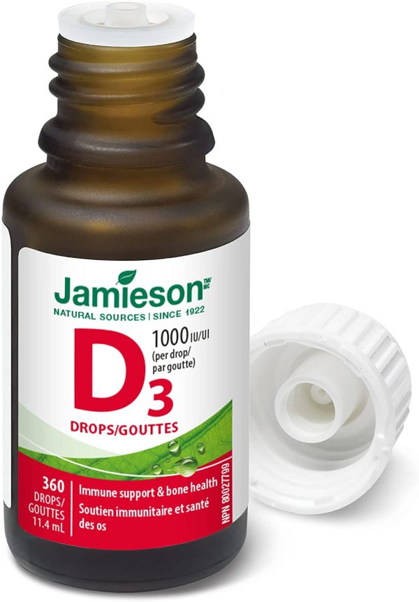 Jamieson Vitamin D3 1,000 IU Drops, 11.4 ml (Pack of 1) - Image 4