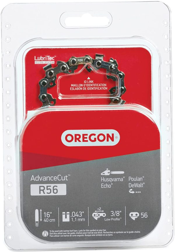 Oregon R56 AdvanceCut Chainsaw Chain for 16-Inch Bar -56 Drive Links ?M?low-kickback chain fits Greenworks, Makita, EGO, DeWalt and more - Image 7