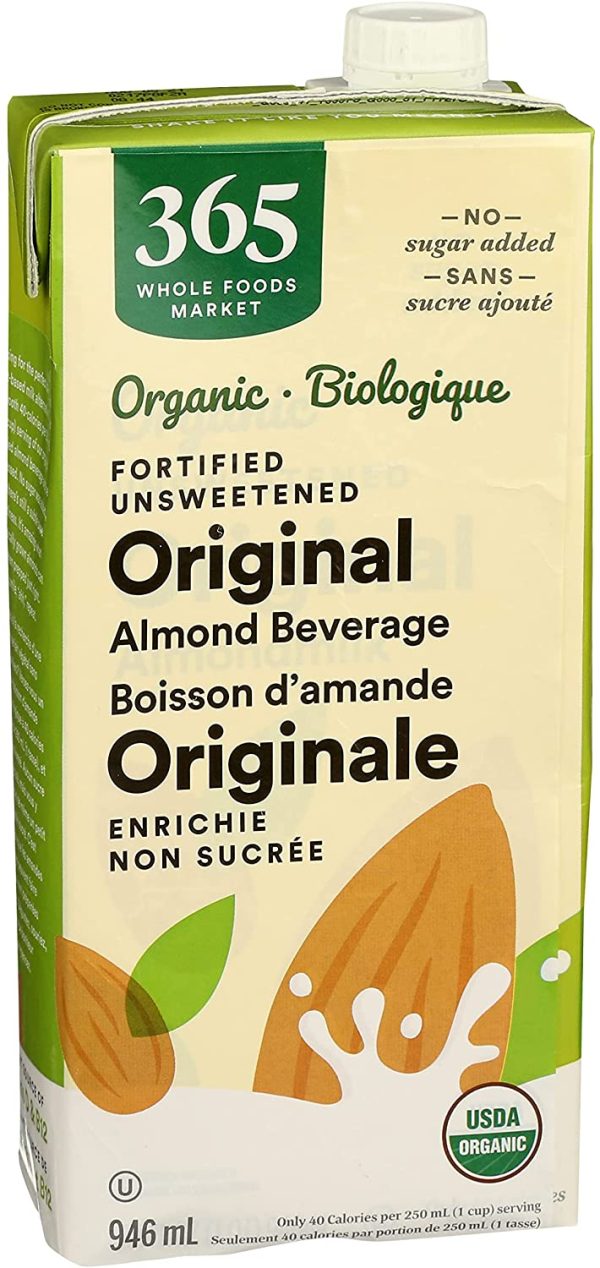 365 by Whole Foods Market, Organic Shelf-Stable Almondmilk, Unsweetened - Original, 32 Fl Oz (Packaging May Vary) - Image 5