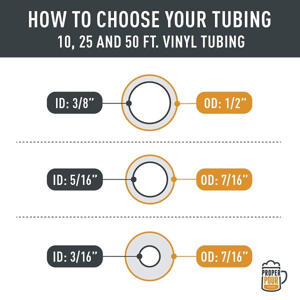 3/8" ID 1/2" OD Vinyl Tubing - FDA Approved - By Proper Pour (10 Feet) - Image 2