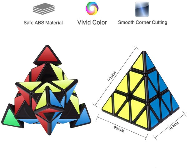 Pyramid Cube Roxenda 3x3x3 Pyramid Speed Cube Triangle Magic Cube Puzzle - Image 7