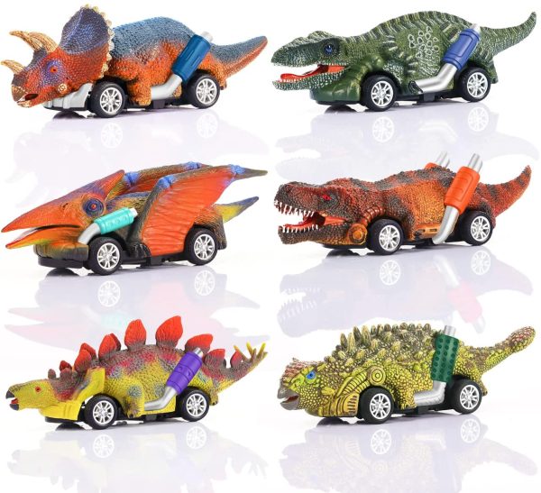 Boys Gifts Age 3-9, Wiki Dinosaur Toys Pull Back Cars for Toddlers Age 3-9 Dinosaurs for Toddlers Toys for 3-9 Year Old Boys Birthday Party Gift Educational Toys for 3-9 Year Girls - Image 5