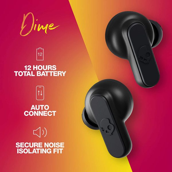 Skullcandy Dime True Wireless Earbuds, True Black (S2DMW-P740)