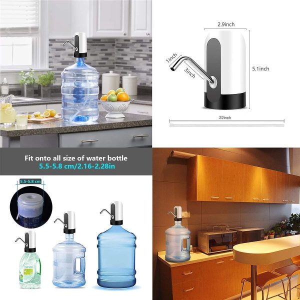 Water Bottle Dispenser Portable Electric Water Bottle Pump for Universal 5 Gallon Bottle - Image 5