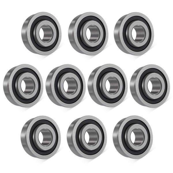 Bonbo 10Pcs Flanged Ball Bearings ID 3/4" x OD 1-3/8" for Lawn Mower, Wheelbarrows, Carts, Hand Trucks Wheel Alternative to 532009040, AM118315, AM127304, 10513, 251210 Etc, Deep Groove Ball Bearing - Image 3