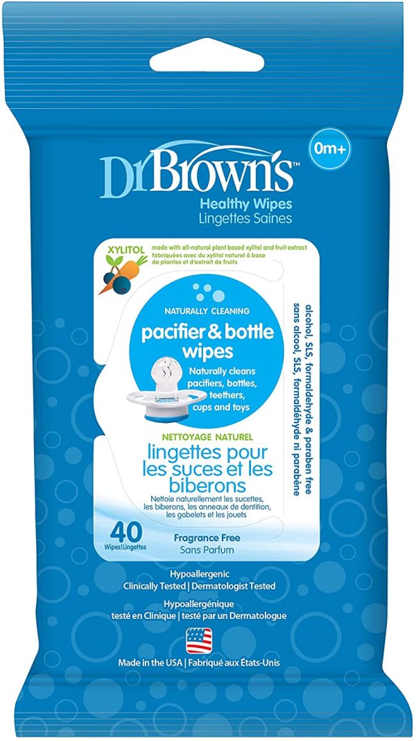 Dr. Brown's Pacifier and Bottle Wipes, 40 Count - Image 6