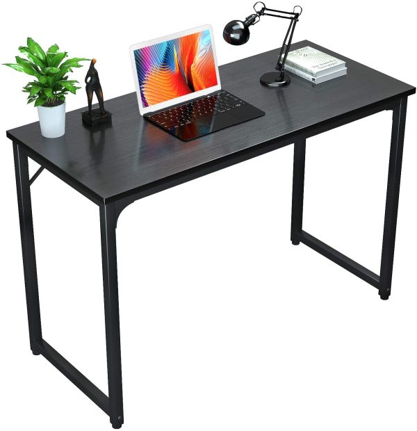 Small Computer Desk 32 Inch,  Small Writing Computer Desk for Small Space, Sturdy Laptop Study Desk Table Modern Simple Style Home Office, Black - Image 3