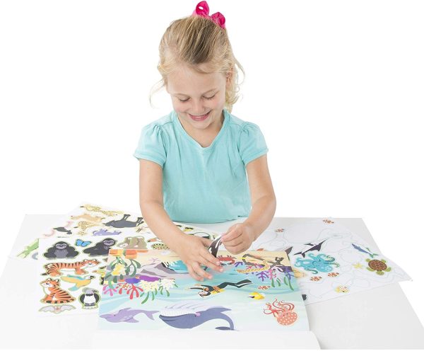 Melissa & Doug Reusable Sticker Pad: Habitats - 150+ Reusable Stickers