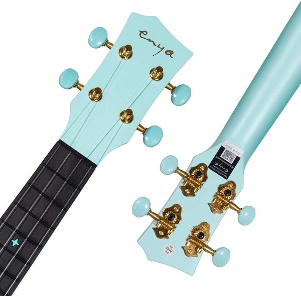 Soprano Ukulele Enya Nova U Mini 21" ?M??arbon Fiber Travel Ukulele?Mչith Beginner Kit includes Semi-Hard Case, Strap, Capo, and Strings (Blue) - Image 6