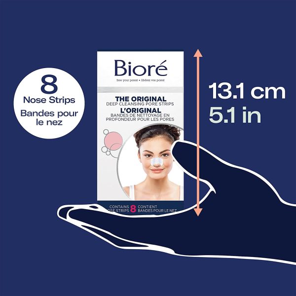 Bior?? Deep Cleansing Pore Strips for Instant Pore Unclogging and Blackhead Removal (8 Count) - Image 5