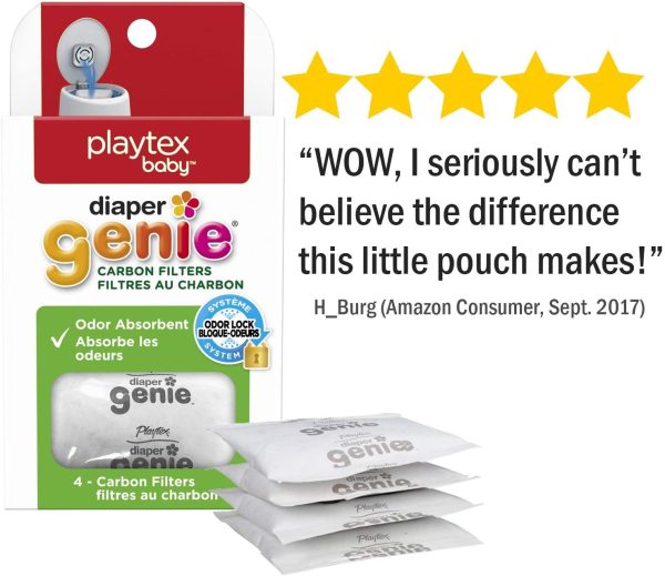 Diaper Genie Playtex Carbon Filter Refill Tray for Diaper Pails, 4 Carbon Filters - Image 5