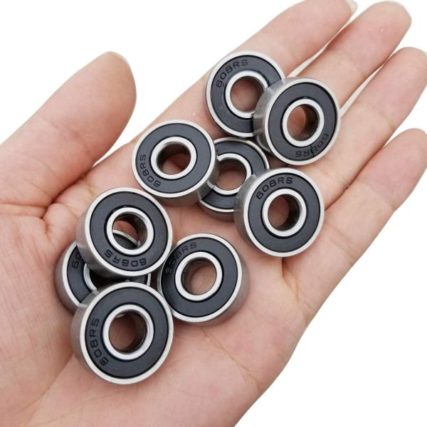 608RS Ball Bearings (8x22x7) 20 Pcs, 608-2RS Skateboard Bearings Rubber Sealed Deep Groove Ball Bearing for 3D Printer Wheel, Roller Skates, Inline Skates, Scooters etc - Image 2