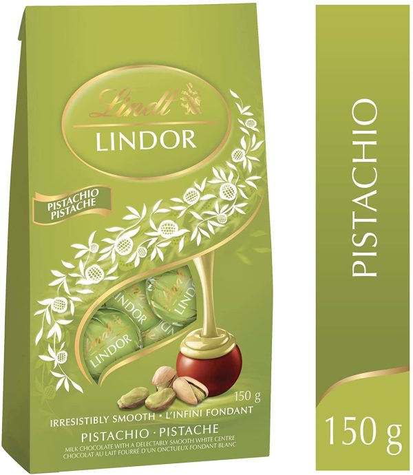 LINDOR Pistachio Milk Chocolate Truffles Bag, 150 Grams - Image 3