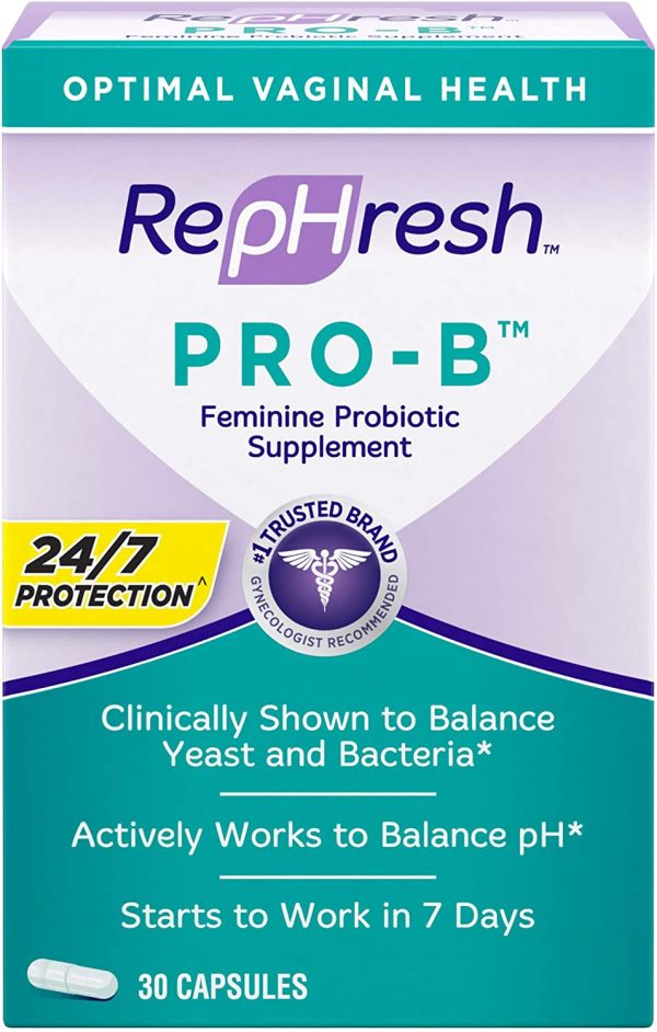 RepHresh Pro-B Probiotic Feminine Supplement, 30 Oral Capsules