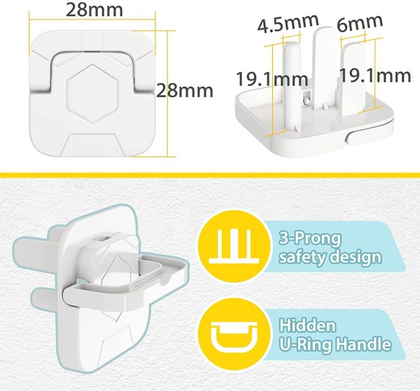 Baby Proofing Outlet Covers (60 Pack) Electric Outlet Pulg Covers for Baby Safety Socket Cover Protector Cap to Prevent Your Child from Power Shock Hazard - Image 5