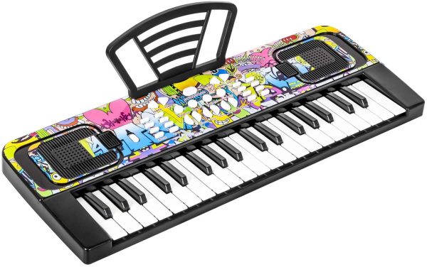 M SANMERSEN Piano for Kids, Piano Keyboard Kids Music Keyboards 37 Keys Electronic Pianos with Music Book Bracket Musical Toys for Beginners 3-8 Years Old Girls Boys - Image 8