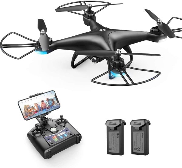 Holy Stone HS110D FPV RC Drone with 1080P HD Camera Live Video 120?? Wide-Angle WiFi Quadcopter with Altitude Hold Headless Mode 3D Flips RTF with 2 Modular Battery, Color Black - Image 9