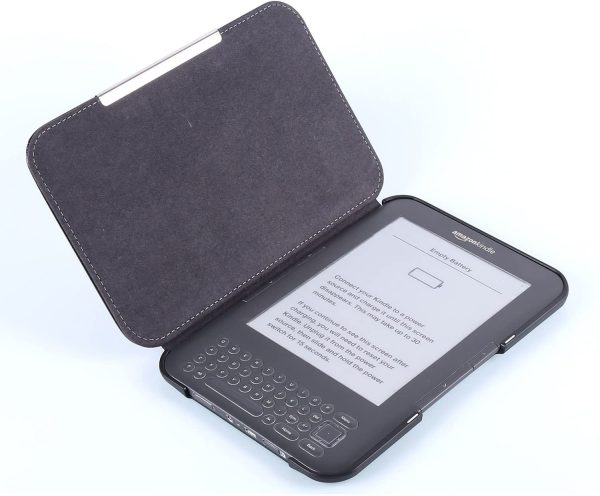 Kindle Keyboard PU Leather Case Smartshell Cover Book Style for Amazon Kindle 3rd Generation ??010 with Keyboard & 6" Display Black - Image 7