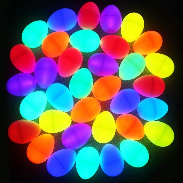 144 Easter Glow Eggs with 288 Mini Glow Sticks for Kids Glow-in-The-Dark Easter Basket Stuffers Fillers Gift, Easter Eggs Hunt Game Party Favors Classroom Decorations Supplies - Image 6