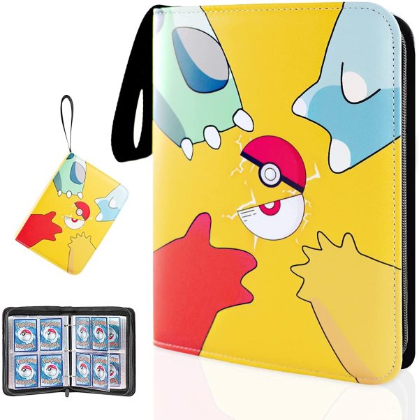 Trading Card Binder for Pokemon Cards 4-Pocket 50 Premium Pages Double Sided Removable Sleeve Collectible Card Carrying Case - 400 Pockets Card Binder Album for Card Collection - Image 2