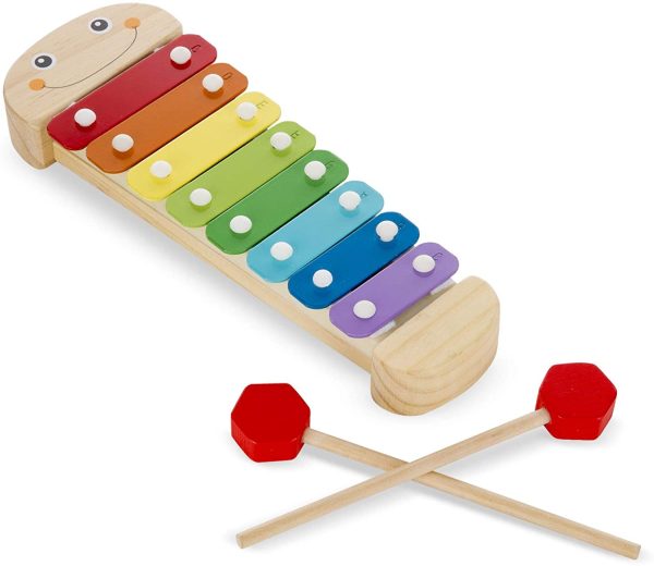 Melissa & Doug Caterpillar Xylophone, Musical Instruments, Rainbow-Colored, One Octave of Notes, Self-Storing Wooden Mallets, 45.72 cm H x 15.748 cm W x 5.08 cm L - Image 6