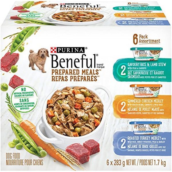 Beneful Prepared Meals Wet Dog Food Variety Pack - Lamb Stew, Simmered Chicken Medley, Roasted Turkey Medley, 283 g, pack of 6 - Image 3