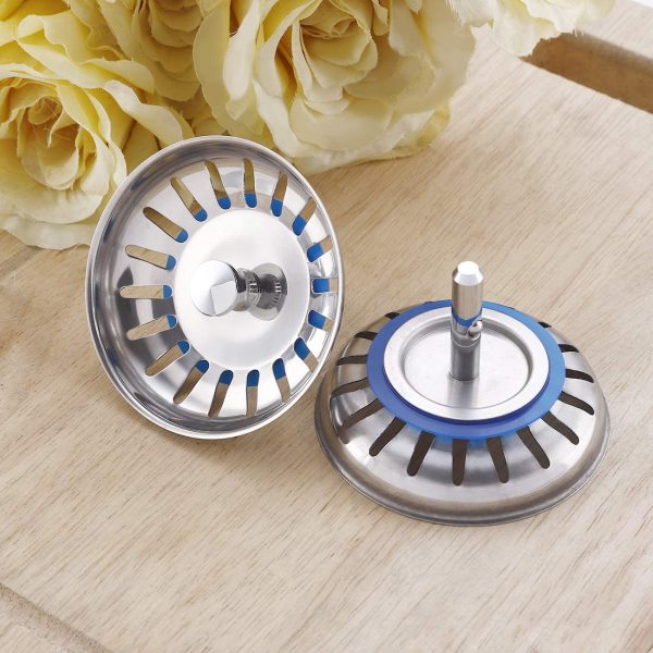 KES SUS304 Stainless Steel Kitchen Sink Strainer Stopper Waste Plug, 2 PCS, PSS5-P2 - Image 6