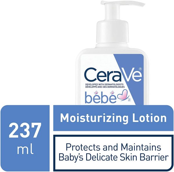 CeraVe Baby Moisturizing Lotion Gentle Baby Skin Care with Ceramides and Hyaluronic Acid Fragrance Free & Paraben Free, 237 Milliliters - Image 2